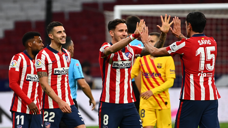 Atletico Madrid, Barcelona fobisine son verdi