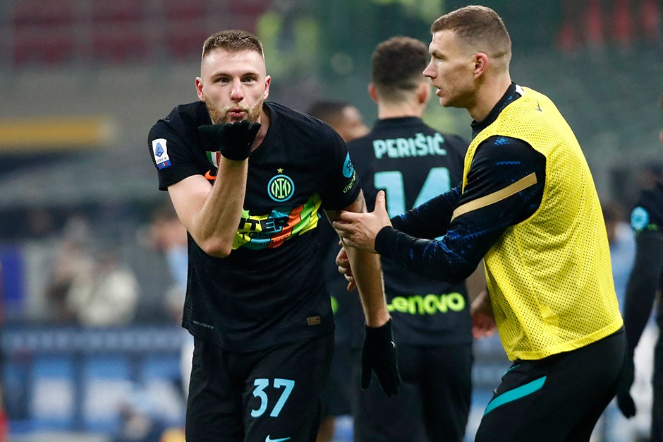 Inter'in stoperleri Lazio'yu devirdi